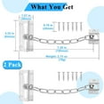 thumbnail image 4 of 2 Pack Door Chain Lock, Premium Chain Door Lock, Thickened Door Lock Chain with 12 Screws, Stainless Steel Chain Locks for Inside Door Silver - 2 Pack, 4 of 5