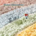 thumbnail image 5 of Rainbow Flocking Bath Mat, Bathroom Rug Water Absorbent Non-Slip Soft Microfiber Carpet Mat for Tub Sink Shower and Bath Room Cute Cartoon Doormat, 32"x 20", 5 of 5