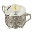 thumbnail image 1 of QualitChoice Decorative Sugar Jar Candy Bowl Container Adds Of Sophistication To Kitchen Decor Candy Jar Silver 14.8x9x10.1cm, 1 of 6