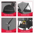 thumbnail image 6 of YRLLENSDAN Pet Stroller Premium 3-in-1 Multifunction Dog Cat Jogger Stroller for Medium Small Dogs Cats Folding Lightweight Travel Stroller with Detachable Carrier &Cup Holder,Grey, 6 of 7