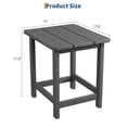 thumbnail image 2 of Square HDPE Outdoor Side Table, Durable Adirondack Patio End Table – Weather Resistant, Easy Assembly – Brown / Dark Gray / Black, 2 of 7