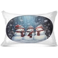thumbnail image 3 of Snowmen Throw Pillow Covers 1 Set Super Soft Pillow Shams Covers with Zipper, Living Room Farmhouse Decor Giftsations, 20x40 Inch, 3 of 7