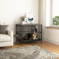 thumbnail image 2 of ACETEK 37.8"L x 23.62"W x 31.5"H Modern Kennel Dogs room up to 80 LB, Dog crate furniture with Multi-Purposes(Grey), 2 of 11