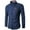 Blue, variant on WREESH Men's Dress Button Down Shirts Long Sleeve Solid Color Button Up Collar Casual Shirt Black