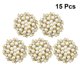 thumbnail image 3 of EeaseMX 15 piezas botones de perlas de diamantes de imitación accesorios de joyería adornos broche de perlas flor de aleación de diamantes de imitación artesanía DIY accesorios de teléfono (dorado), 3 of 7
