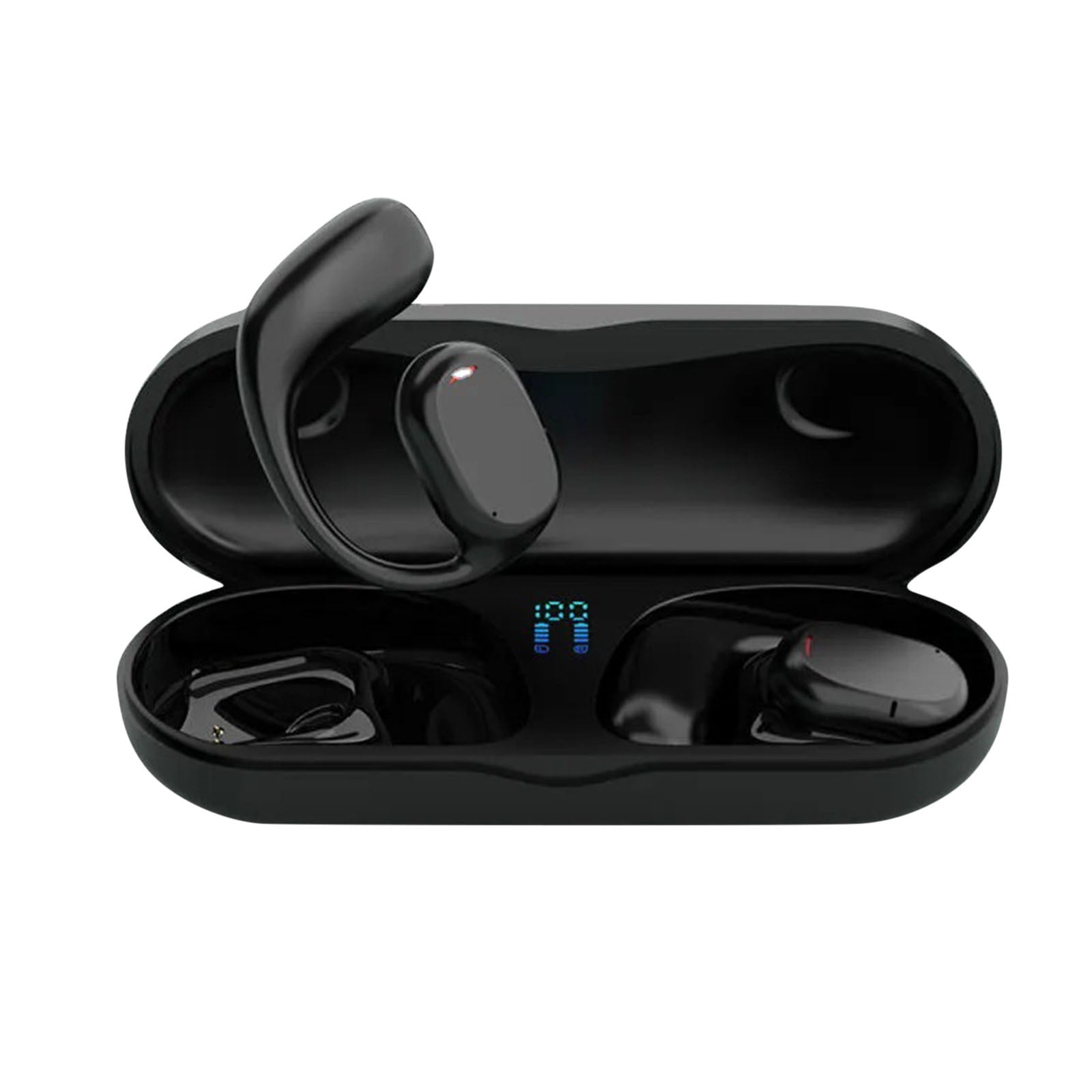 WSBDENLK Hi-Fi Tws-Headphones Not In-Ear Js270 with Ear Hooks for Training Sport Digital Display Wireless Earphones Bluetooth 5.3 Inaudible Wireless Earbuds with Mic