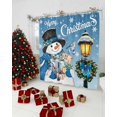 thumbnail image 5 of Blue Snowman Christmas Shower Curtain, Xmas Gifts Wreath Snowflake Waterproof Fabric Shower Curtains with 12 Hooks, Bathroom Curtain Set for Bathroom Accessories Decor, 60 x 72 Inches, 5 of 9