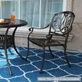 thumbnail image 7 of MEETWARM 2 Piece Patio Dining Chairs, Outdoor All-Weather Cast Aluminum Chairs, Patio Bistro Dining Chair Set of 2 for Garden Deck Backyard, Dark Bronze, 7 of 7