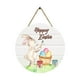 thumbnail image 3 of Cartel Colgante de Pascua Decoración de Patrón de Conejo de Madera con Cuerda de Yute Rústica en La Parte Posterior para Puerta Delantera Primavera Di Estilo B SM SunniMix Letrero colgante, 3 of 8