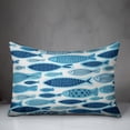 thumbnail image 2 of Creative Products Blue School Of Fish Pattern 14x20 Spun Poly Pillow, 2 of 2