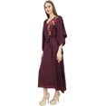 thumbnail image 3 of Bimba Kaftan Dark Brown Kimono Drawstring Dress Ladies Summer Evening Caftan-18, 3 of 5