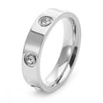 thumbnail image 1 of Anillo de titanio con diamantes para mujer, ligero, lujoso, sin caída, anillo para parejas, 5 mm, anillo con seis diamantes, 1 of 6