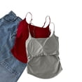 thumbnail image 7 of MDUKONU Tank Tops for Women Square Neck Spaghetti Strap Double Lined Y2K Going Out Camisole Top Size: One Size Grey, 7 of 7