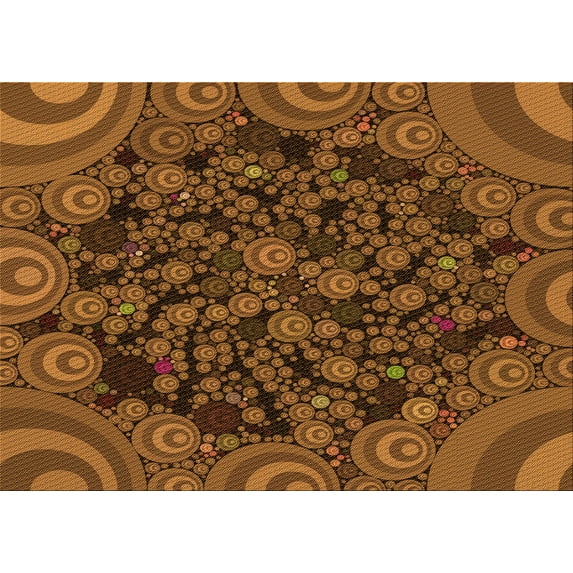 Ahgly Company Machine Washable Indoor Rectangle Transitional Red Brown Area Rugs, 5' x 7'