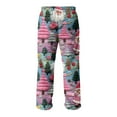 thumbnail image 6 of WTOBBY Mens Christmas Flannel Sleep Pants with Festive Print Pockets, Soft Fleece-Lined Lounge Pants for Holiday, Cozy Winter PJ Bottoms for Men,Purple Pink XL, 6 of 6