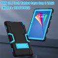 thumbnail image 3 of SaniMore Hybird Case for Walmart ONN 10.1 Inch Tablet Case Gen 3 2022(Model:100071485), Rugged Heavy Duty Protective Case Hidden Kickstand Dual Angle Stand Shockproof Anti-drop Case, Black + Blue, 3 of 8