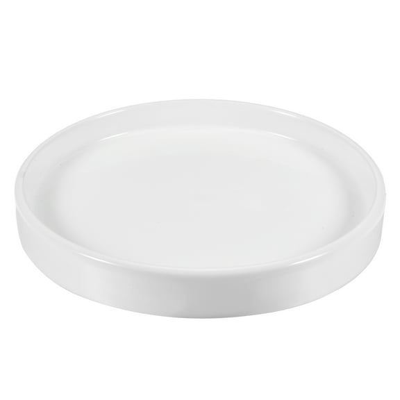 Unique Bargains Round Ceramic Plant Saucer Flower Drip Tray for Gardening White 6.5"