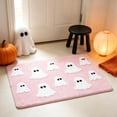 thumbnail image 5 of Halloween Bath Mat, 15.7 X 23.6 In Ghost Bathroom Rug, Soft Absorbent Non-Slip Washable Floor Mat for Bathroom & Bedroom,Pink, 5 of 7