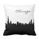 thumbnail image 1 of ABPHQTO Funda de almohada Illinois Black and White Chicago City 50x50 cm, 1 of 1