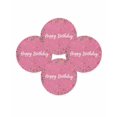 thumbnail image 7 of 15 Inch Round Placemats Set of 4, Pink Birthday Non Slip Heat Insulation PP Table Mats, Colorful Confetti Ribbons Polka Dots Classroom Washable Place Mats for Kitchen Dining Party Table Decor, 7 of 7