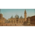 thumbnail image 3 of August Von Siegen 14x9 Black Modern Framed Museum Art Print Titled - Venice, St Mark's Square and St. Mark's Basilica, 3 of 5