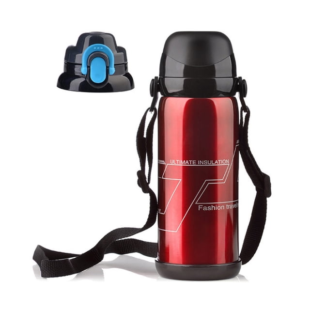 Eigraketly Frasco de vacío de 800ML para exteriores, botella de gran capacidad, taza aislada de acero inoxidable, tazas aislantes para exteriores Ropa Deportiva, Zapatos Vino rojo