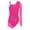 Hot Pink, variant on SiiRoh Gymnastics Leotard for Women Asymmetric Shoulder Fringe Rumba Salsa Latin Jazz Dance Leotard Navy Blue S