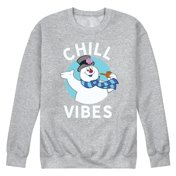 Frosty The Snowman - Christmas - Chill Vibes - Men's Crew Neck Fleece Pullover