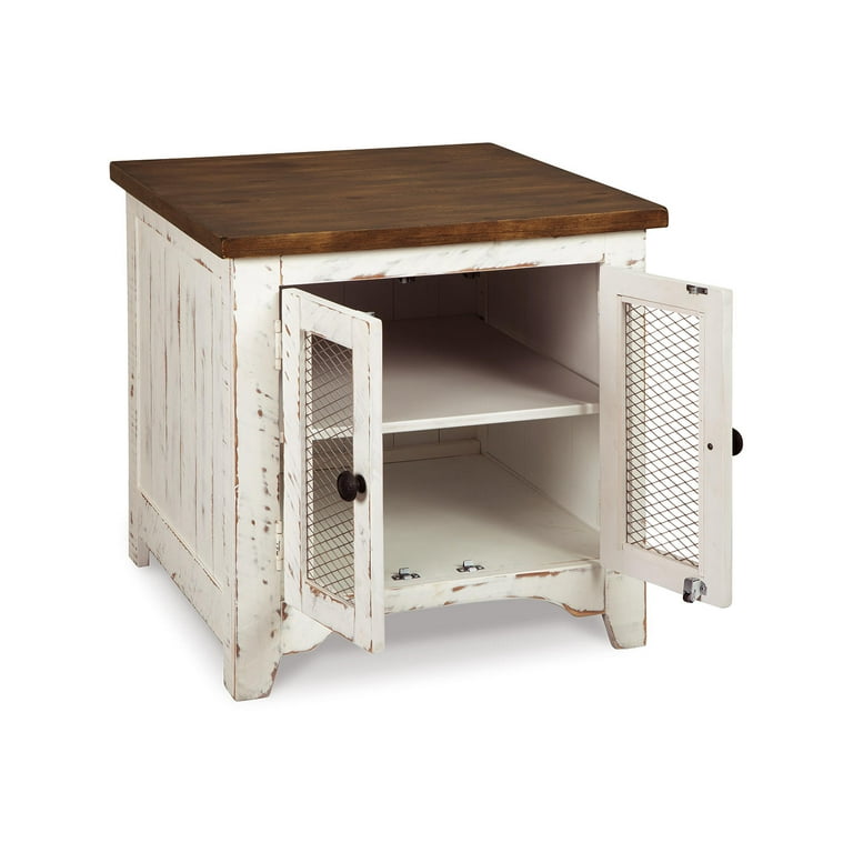 Signature Design by Ashley Casual Wystfield End Table White Brown