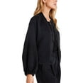 thumbnail image 3 of Bella Dahl womens  Chloe Clean Linen-Blend Bomber Jacket, s, 3 of 4