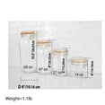 thumbnail image 3 of 4 Piece Canister Set Glass with Metal Clamp Flip Top Candy Jar, Food Storage Kitchen Organizer Clear, 3 of 8