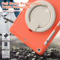 thumbnail image 3 of KOMI for iPad 9th/ 8th/ 7th Generation Case (iPad 10.2 inch Rugged Case 2021/2020/2019) with Screen Protector, Rotating Stand/Pencil Holder/Carrying Shoulder Strap Morandi Color (Orange), 3 of 5