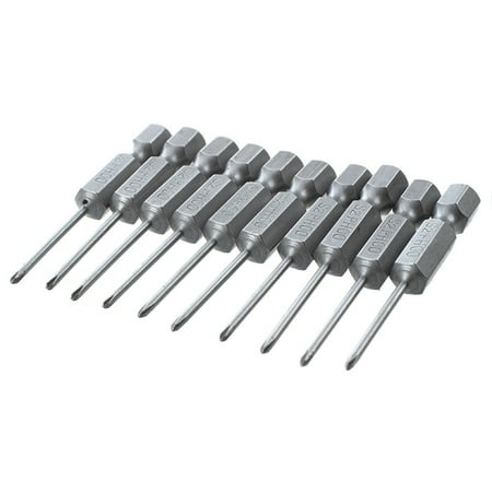 

50 Pcs 1/4 inch Hex 50mm Length 1.6mm PH00 Magnetic Screwdriver Bits
