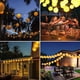 thumbnail image 2 of Guirnalda de luces solares para exterior - 7 m - 50 LED - Resistente al agua - Iluminación solar para jardín, balcón, patio, bodas, Navidad, fiestas (blanco cálido) [Clase energética A+++], 2 of 5