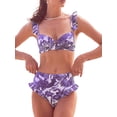 thumbnail image 2 of Arvbitana Women's Bikini Swimsuit Two Piece Bikini Swimwear Print Sleeveless Straps Padded Bra and Thong Bottoms Beach Bikini Set, 2 of 7