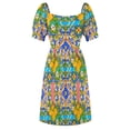 thumbnail image 5 of Summer citrus mosaic background Mediterranean style lemon fruit pattern Sleeveless Dress Woman clothes, 5 of 5