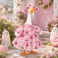 thumbnail image 5 of Halloween Porch Goose Outfit, Pink Pumpkin Ghost Costume Kit, Spooky Seasonal Outfit Accessories Suitable for 23 Inch Large Porch Goose Statue, 5 of 6
