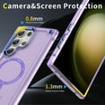 thumbnail image 2 of Allytech Galaxy S23 Ultra Case, Compatible with Magsafe Wireless Charging Transparent Anti-Scratch Bumper Back Cover for Samsung Galaxy S23 Ultra - Purple, 2 of 8