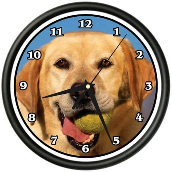 YELLOW LABRADOR Wall Clock dog doggie pet breed gift