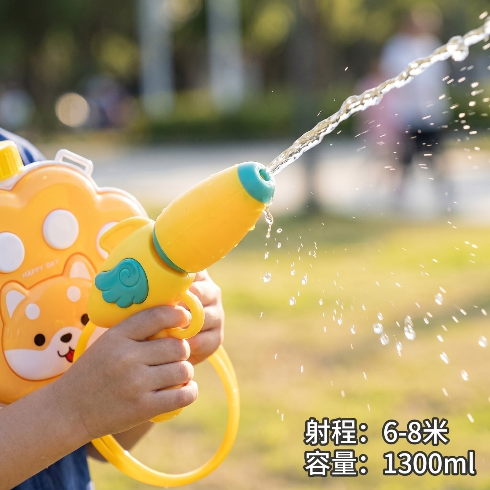 Kid-Friendly Bear Backpack Water Gun Toy for Outdoor Play - Reusable Spray Fun with Hands-Free Design for 3-8 Year Olds, Summer Beach Pool Party Splash Game, Plastic Kids Water Toy
