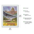 thumbnail image 2 of Visit Pennsylvania - Harrisburg PA - State Capitol Rockville Bridge Italian Lake Park - Vintage Travel Poster by Bart Sloane c.1960s - Japanese Unryu Rice Paper Art Print (Unframed) 12 x 16 in, 2 of 4