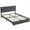 Gray 1, variant on Zimtown King Bed Frame with 2-Tier Storage Headboard, Metal Platform Bed Frame with 4 Storage Drawers, Built in Charging Station & LED, Gray
