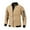 Khaki1, variant on Lmnyox Men's Stand Collar Jackets with Pockets Full Zipper Up Long Sleeve Casual Jacket Fall Winter Basic Coat