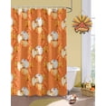 thumbnail image 3 of Fall Shower Curtain Orange Pumpkins Bathroom Curtains with Hooks, Waterproof Fabric Autumn Maple Leaf Thanksgiving Bath Shower Curtains Set for Bathroom Bathtubs Decor 36x72 Inch, 3 of 7