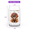 thumbnail image 5 of Happy Thanksgiving Pug Turkey Costume Pumpkins Autumn Leaves 16oz Glass Cup Mug Dog Lover Gifts Glass Can - 130144, 5 of 5