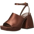thumbnail image 1 of Circus by Sam Edelman Miranda Dark Chocolate Ankle Strap Open Toe Heeled Sandal (Dark Chocolate, 9), 1 of 6