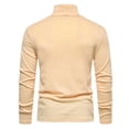 thumbnail image 4 of Mens High Neck Shirts Long Sleeve Wool Sweatshirts Trendy Stretchy Slim Pullover Solid Color Thermal Warm Basic Going-Out Business Work Tops, 4 of 8