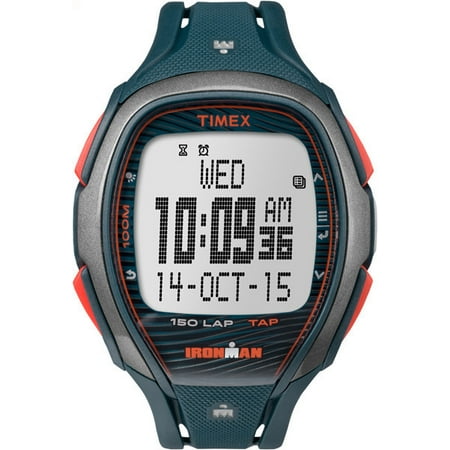 - Timex IRONMAN Sleek 150 Resin Strap |Blue| Sport Watch TW5M09700
