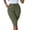 A-Army Green, variant on Casual Cargo Capris for Women Elastic High Waisted Drawstring Knee Length Pants with Flap Pockets for Summer Daily Wear Army Green XXL
