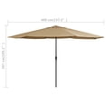 thumbnail image 5 of vidaXL Garden Parasol Sand White Polyester, Metal Large, 5 of 52